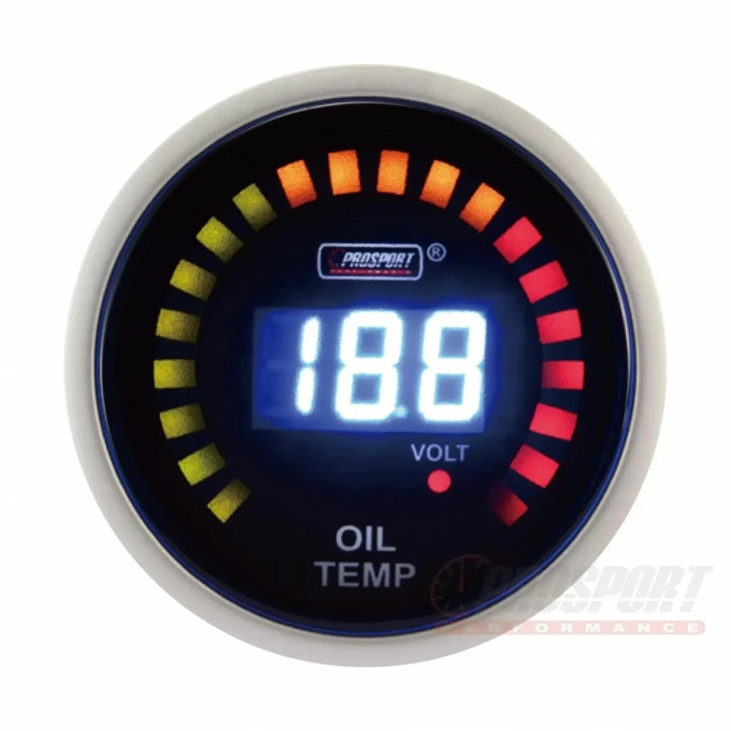 Température Huile/Voltmètre - 2 En 1 - Prosport Manomètre - LCD - 52 Mm 3 Température Huile/Voltmètre - 2 En 1 - Prosport Manomètre - LCD - 52 Mm